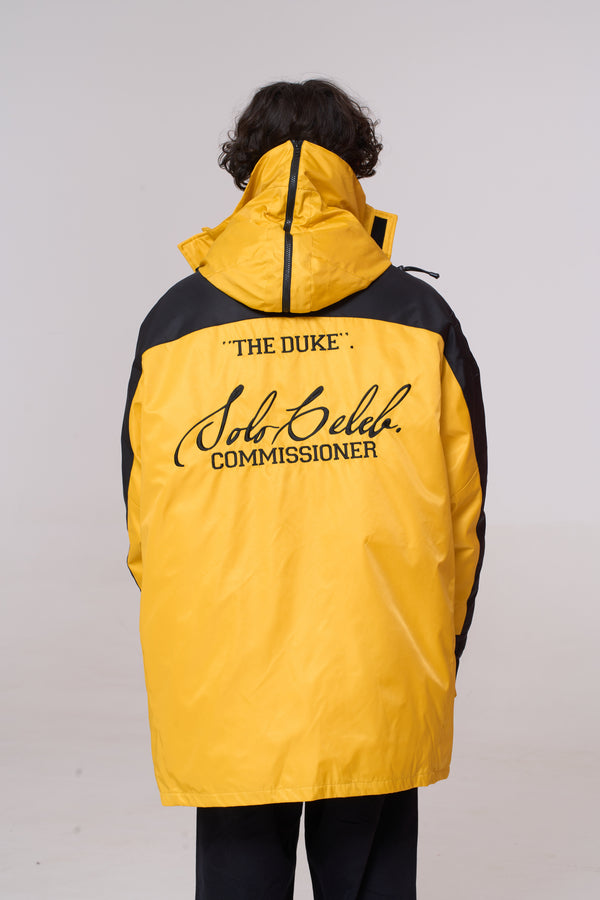 "THE DUKE" Contrasted Patch Down Coat (Mustard)