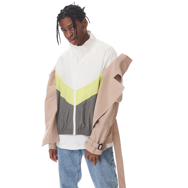 Contrasted Trench Windbreaker