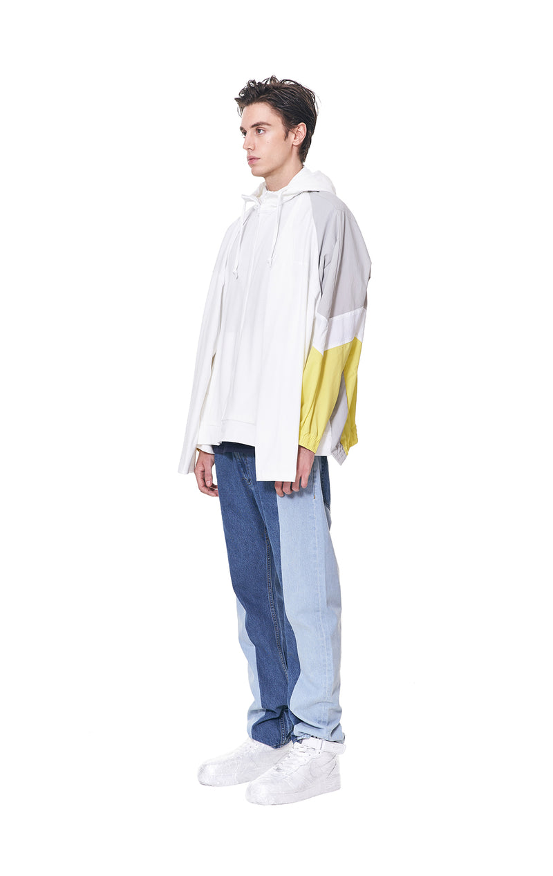 Colour-Blocked Multi-wear Shell Hooded Jacket