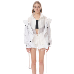 Contrasted Trench Windbreaker