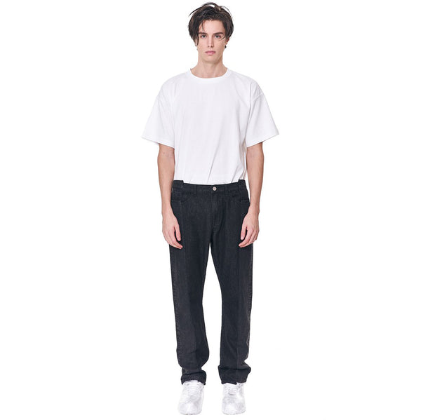 Contrast-panel Denim Trouser