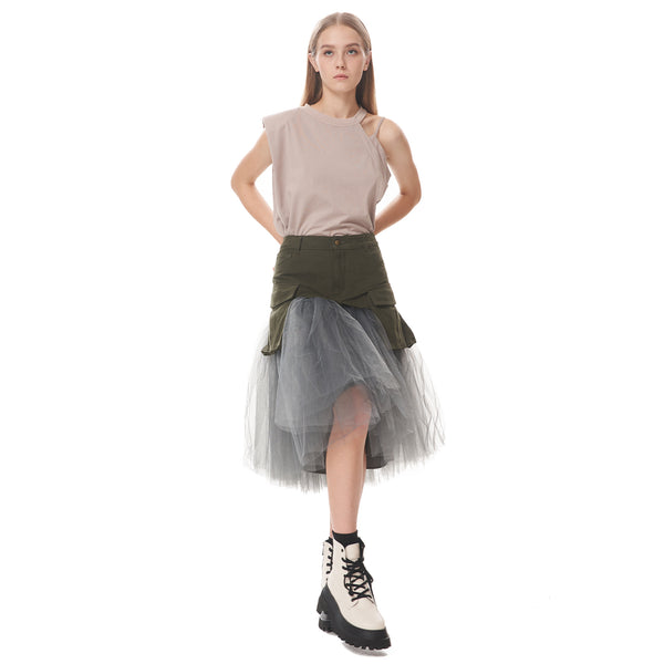 Military Tulle Skirt