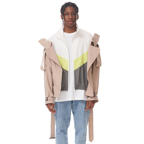 Contrasted Trench Windbreaker