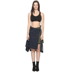 Asymmetric Patchwork Skirt