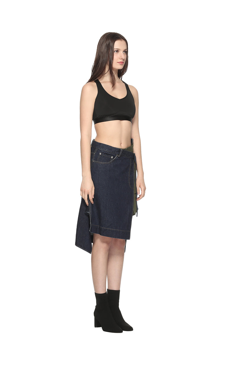 Asymmetric Patchwork Skirt