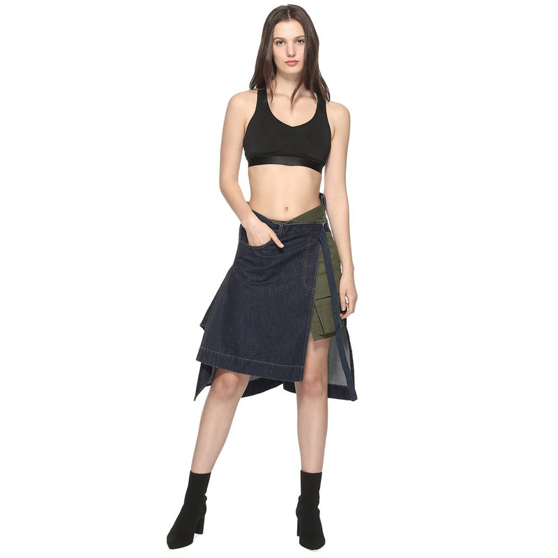 Asymmetric Patchwork Skirt