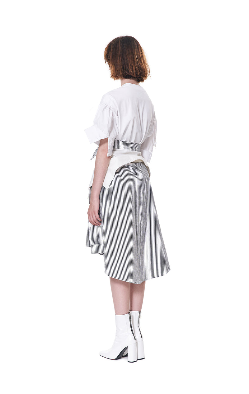 SHIRT SLEEVE TIE WAIST SKIRT