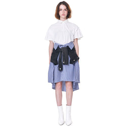 Shirt Sleeve Tie Waist Skirt